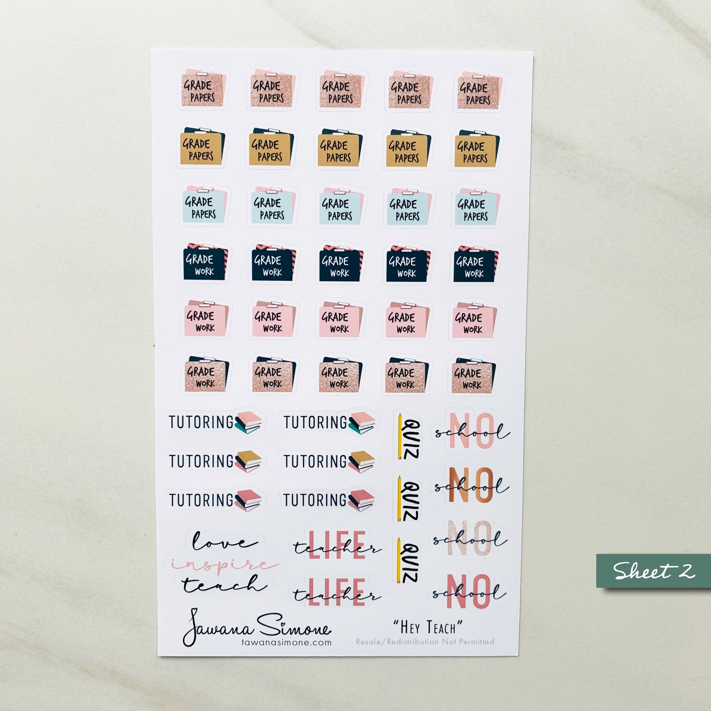 Hey Teach Planner Stickers