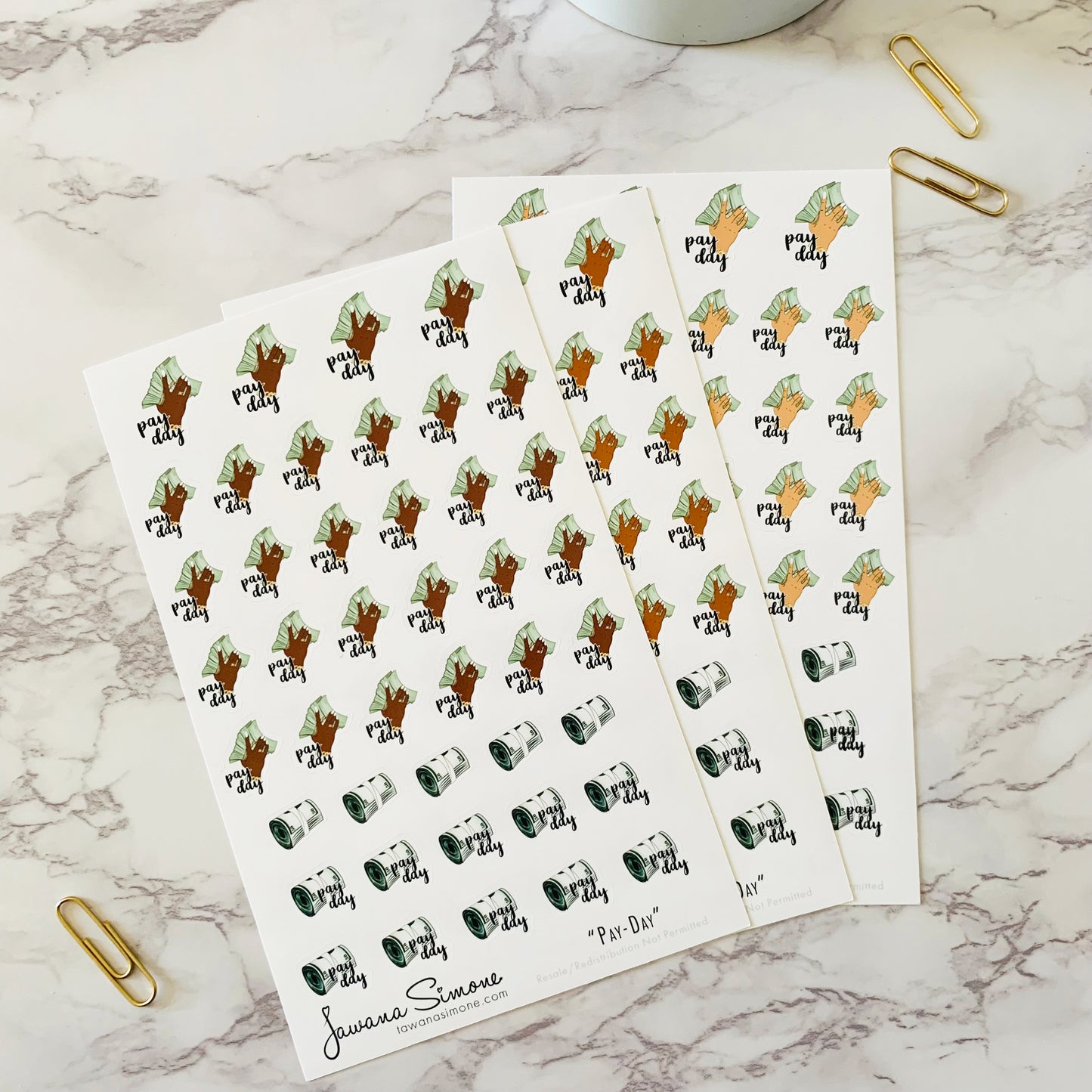 Payday Planner Stickers