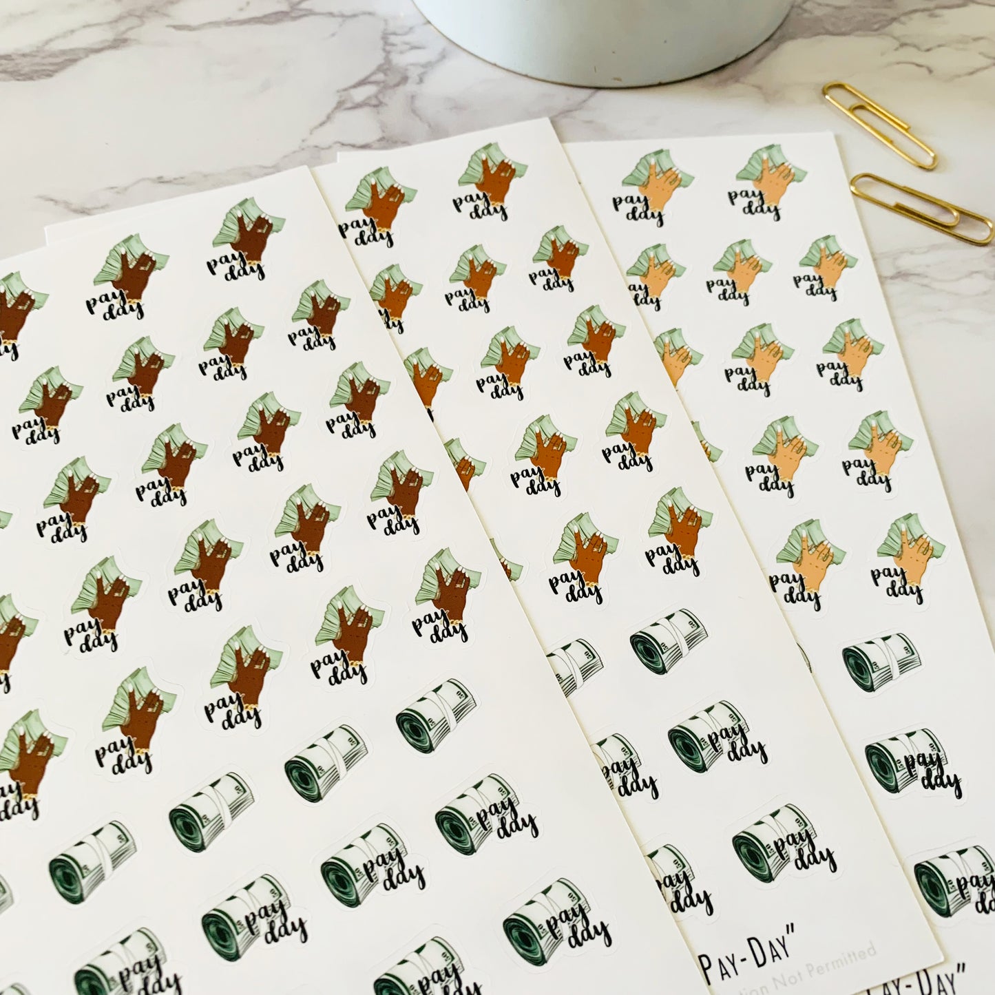 Payday Planner Stickers