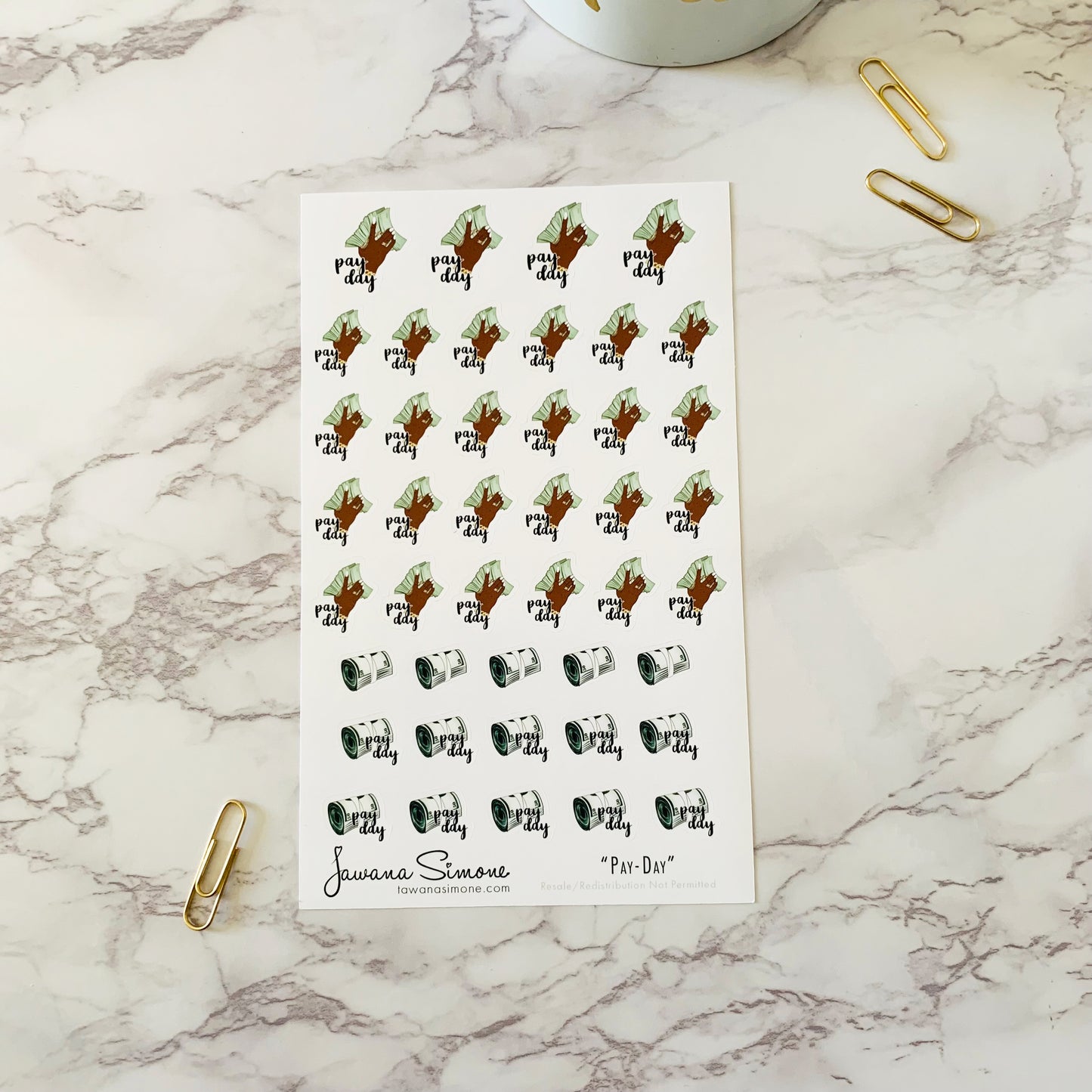 Payday Planner Stickers