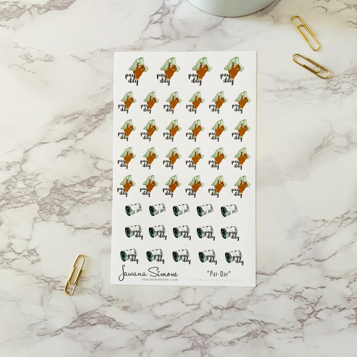 Payday Planner Stickers
