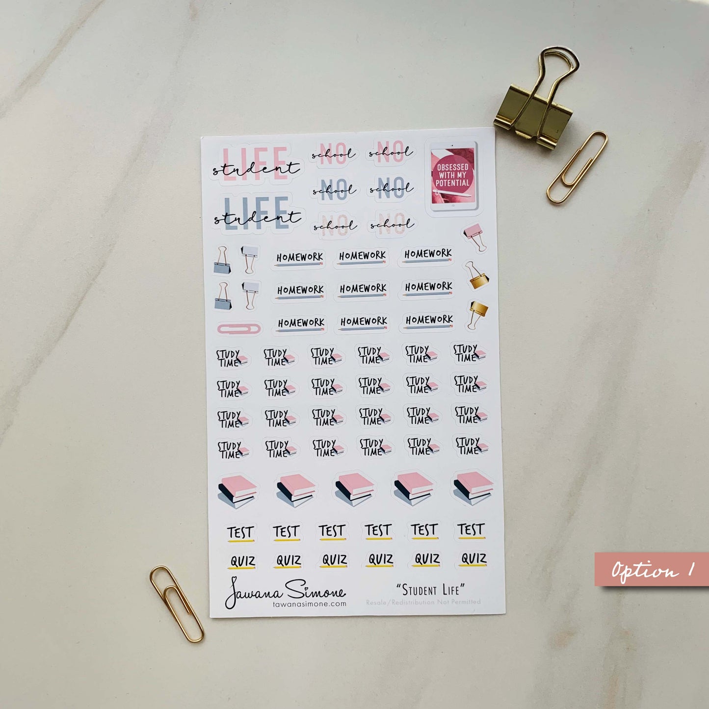 Student Life Planner Stickers