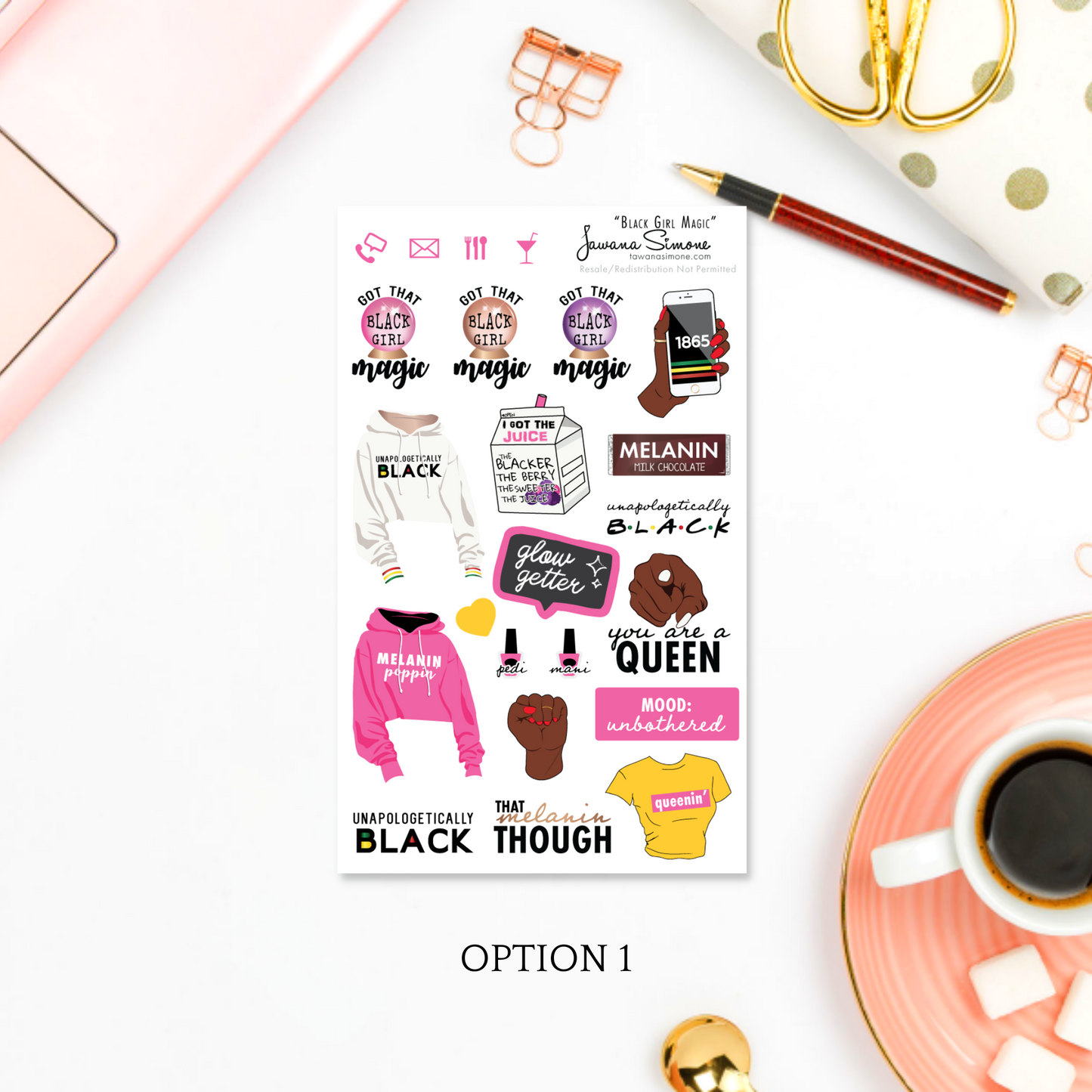 Black Girl Magic Planner Stickers