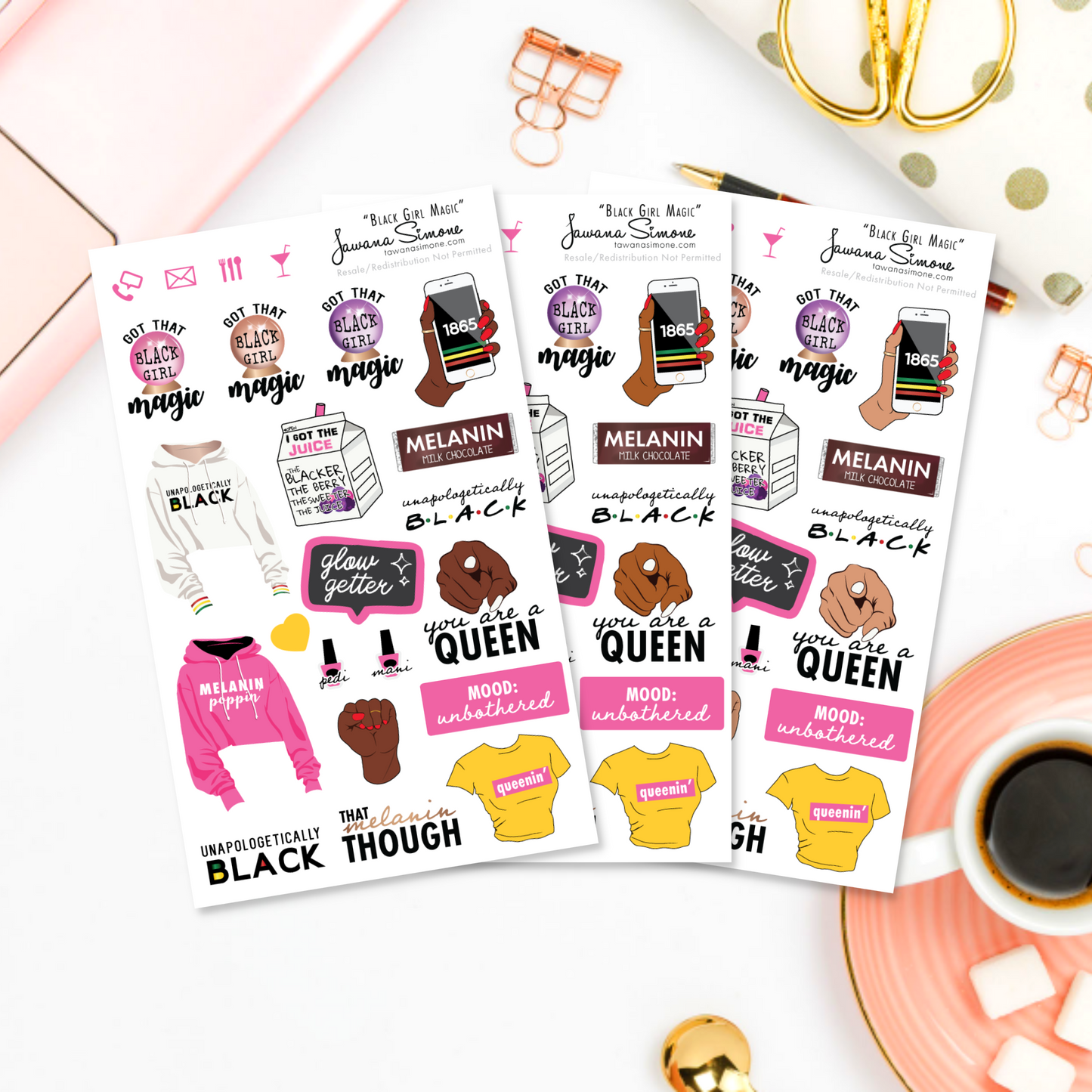 Black Girl Magic Planner Stickers